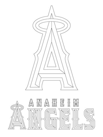 Anaheim Angels Logo  Coloring Page